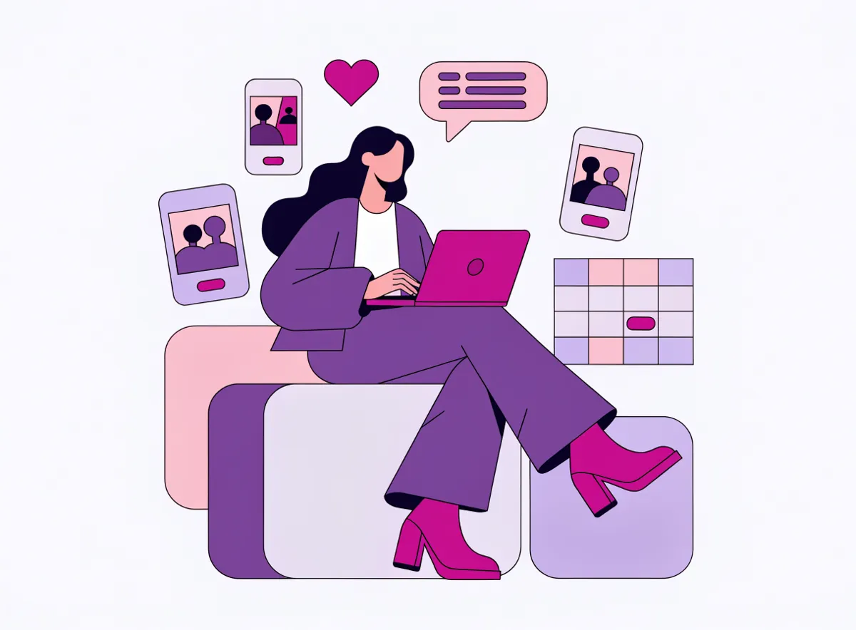 Community manager con publicaciones y calendario Community manager con publicaciones y calendario