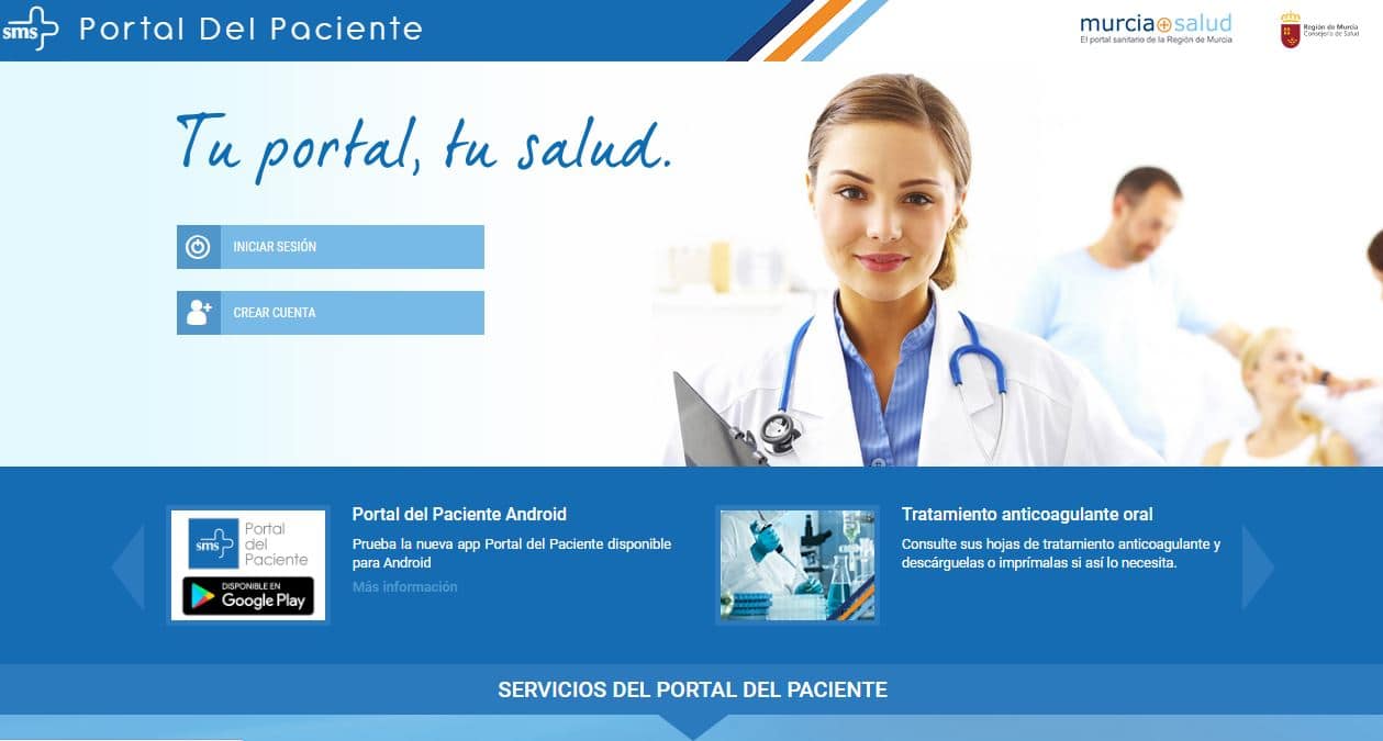 Portal del Paciente - Servicio Murciano de Salud- Ordenador-Escritorio